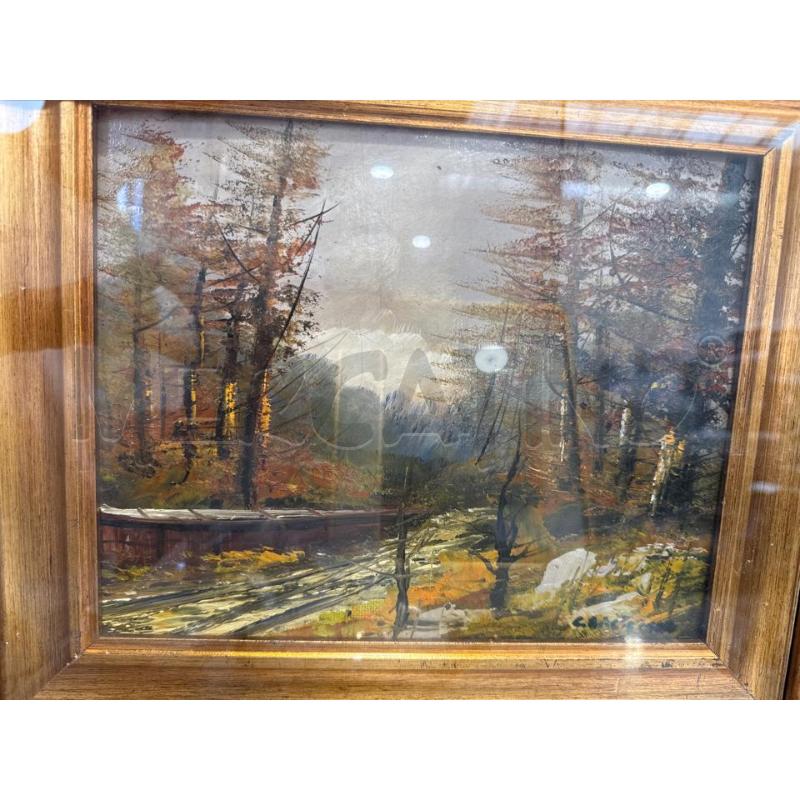 QUADRO PAESAGGIO CORNICE DORATA | Mercatino dell'Usato San giovanni teatino 2