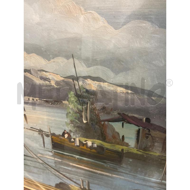QUADRO PAESAGGIO LAGO A FIRMA ROMANO | Mercatino dell'Usato San giovanni teatino 2