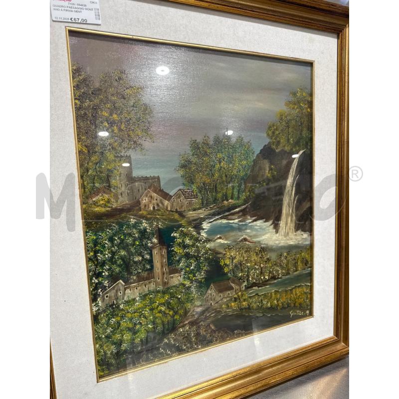 QUADRO PAESAGGIO MONTANO A FIRMA GENTILE M. | Mercatino dell'Usato San giovanni teatino 1