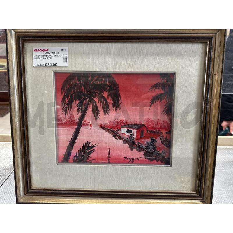 QUADRO PAESAGGIO ROSA E NERO TOURON | Mercatino dell'Usato San giovanni teatino 1
