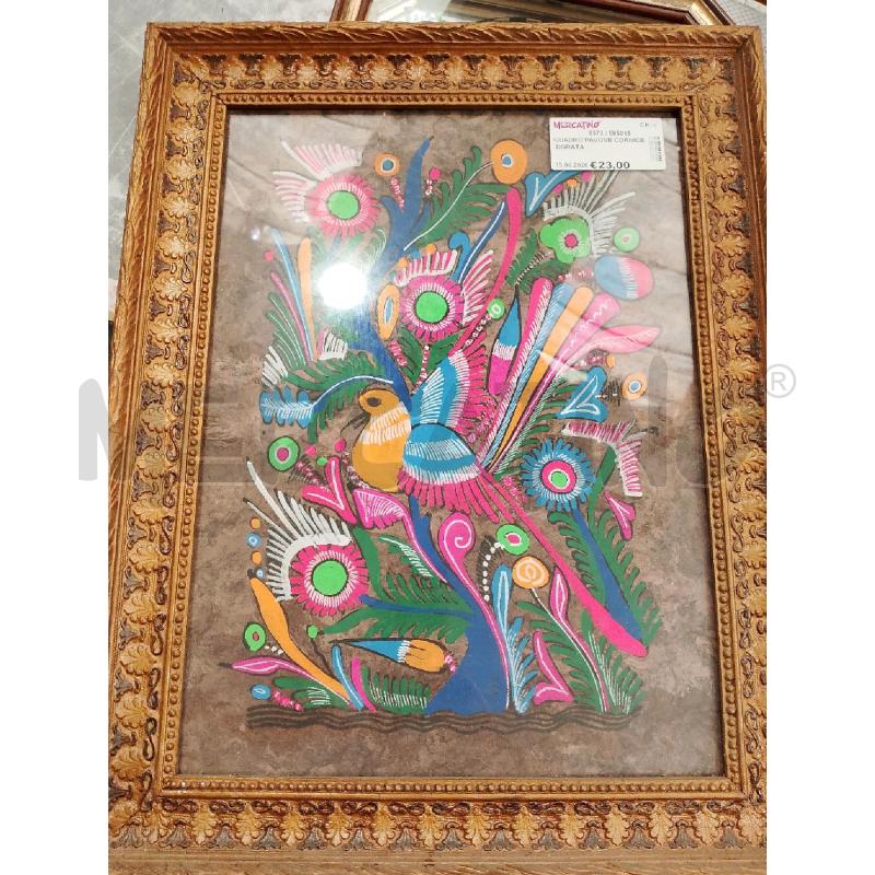 QUADRO PAVONE CORNICE DORATA | Mercatino dell'Usato San giovanni teatino 2