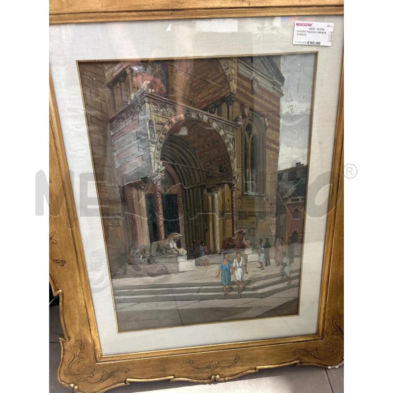 QUADRO PIAZZA CORNICE DORATA | Mercatino dell'Usato San giovanni teatino 1