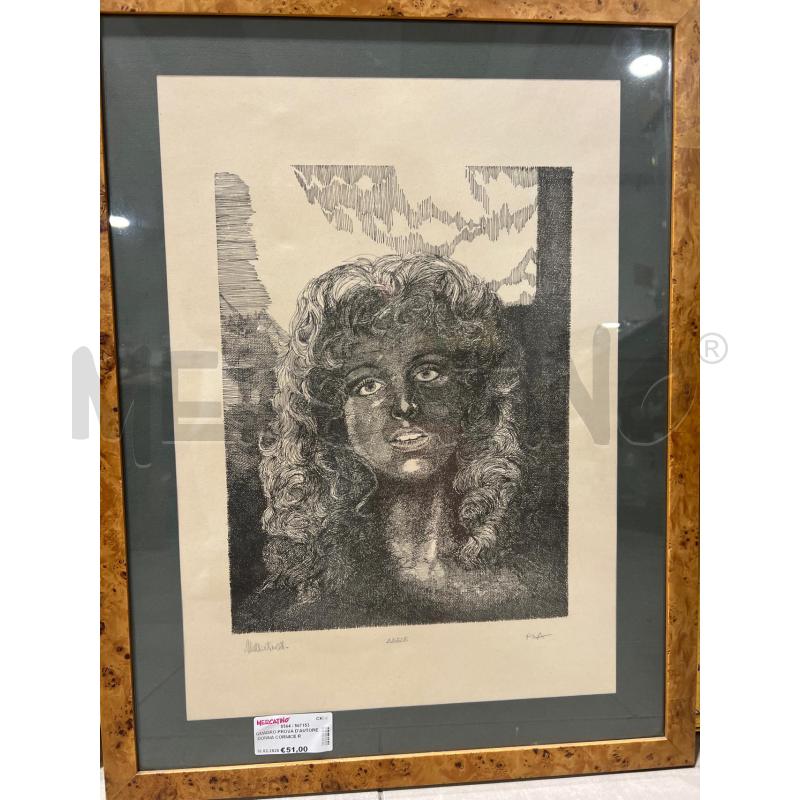 QUADRO PROVA D'AUTORE DONNA CORNICE RADICA | Mercatino dell'Usato San giovanni teatino 1
