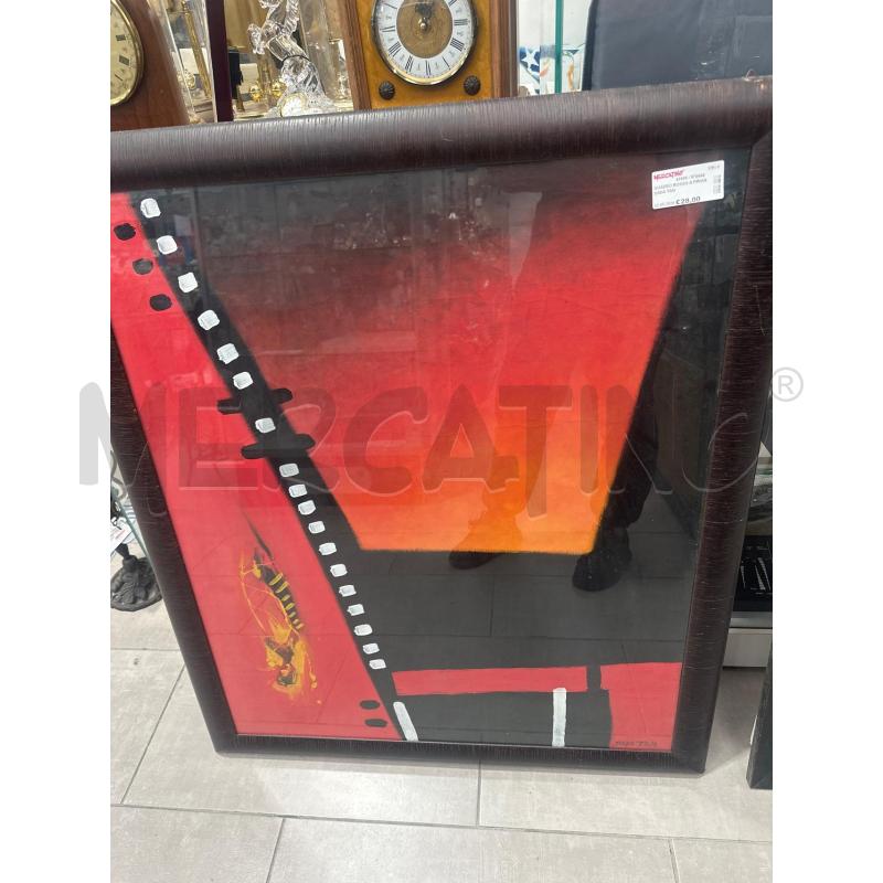 QUADRO ROSSO A FIRMA SADA TAN | Mercatino dell'Usato San giovanni teatino 1