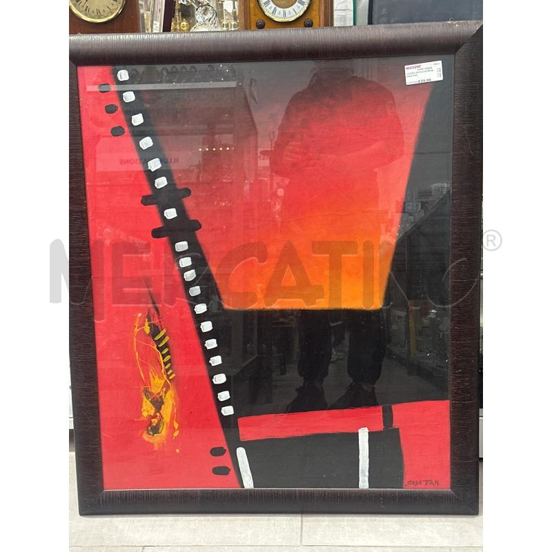 QUADRO ROSSO A FIRMA SADA TAN | Mercatino dell'Usato San giovanni teatino 2