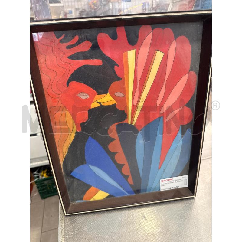 QUADRO ROSSO BLU ASTRATTO | Mercatino dell'Usato San giovanni teatino 1