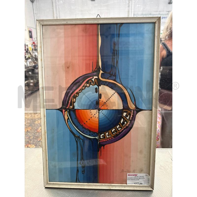 QUADRO ROSSO BLU A FIRMA BARALLUCE  | Mercatino dell'Usato San giovanni teatino 1