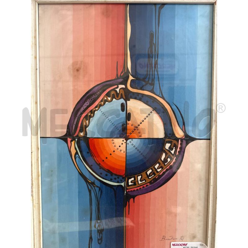 QUADRO ROSSO BLU A FIRMA BARALLUCE  | Mercatino dell'Usato San giovanni teatino 2