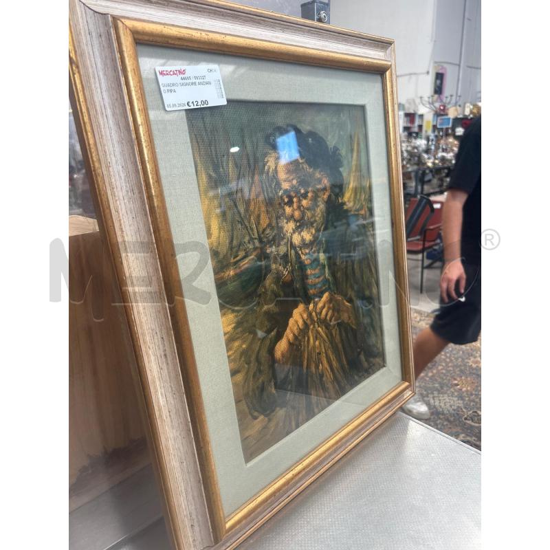 QUADRO SIGNORE ANZIANO PIPA | Mercatino dell'Usato San giovanni teatino 1