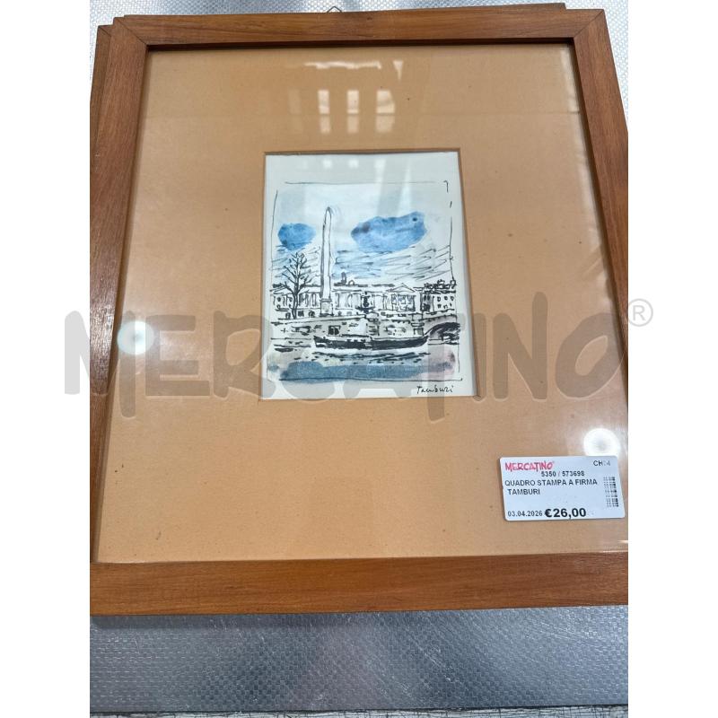 QUADRO STAMPA A FIRMA TAMBURI | Mercatino dell'Usato San giovanni teatino 1