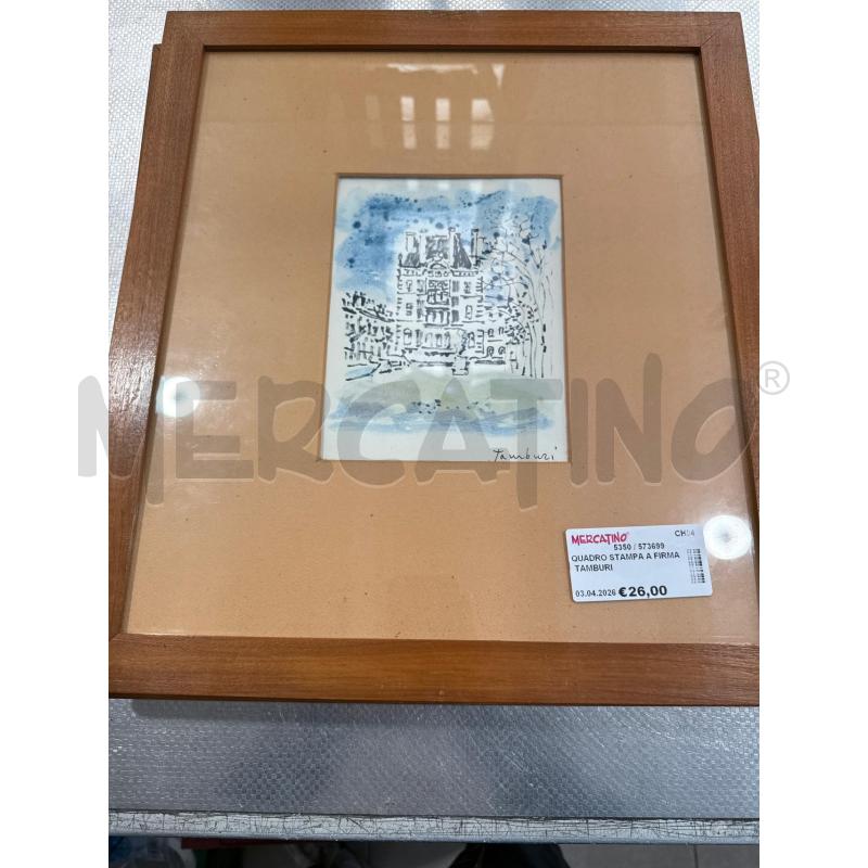 QUADRO STAMPA A FIRMA TAMBURI | Mercatino dell'Usato San giovanni teatino 1