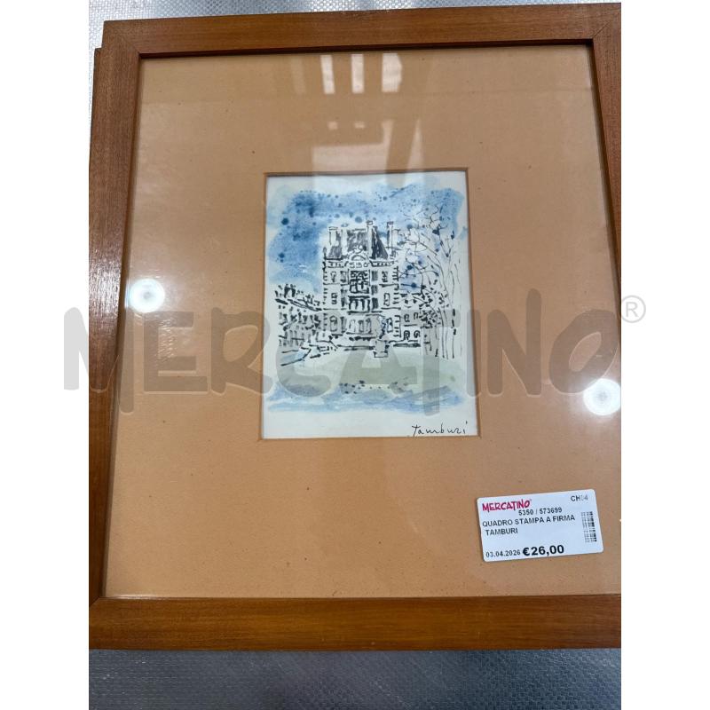 QUADRO STAMPA A FIRMA TAMBURI | Mercatino dell'Usato San giovanni teatino 3
