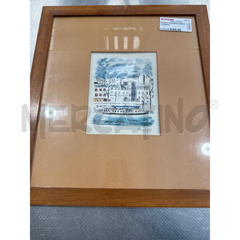 QUADRO STAMPA A FIRMA TAMBURI | Mercatino dell'Usato San giovanni teatino 1