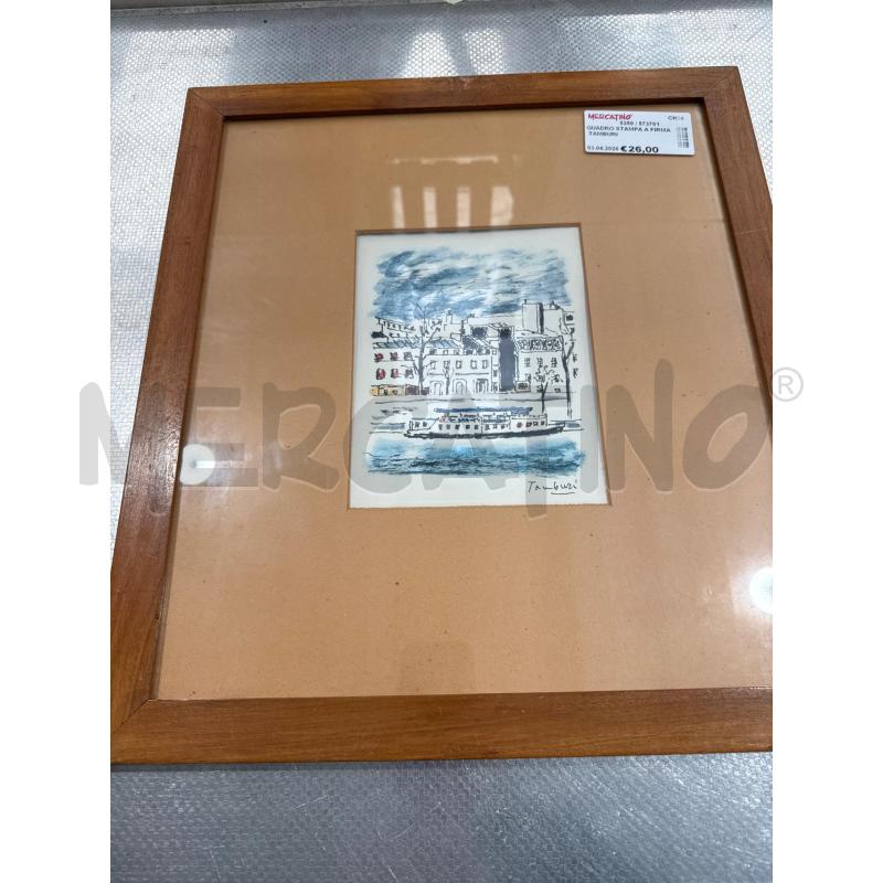 QUADRO STAMPA A FIRMA TAMBURI | Mercatino dell'Usato San giovanni teatino 3