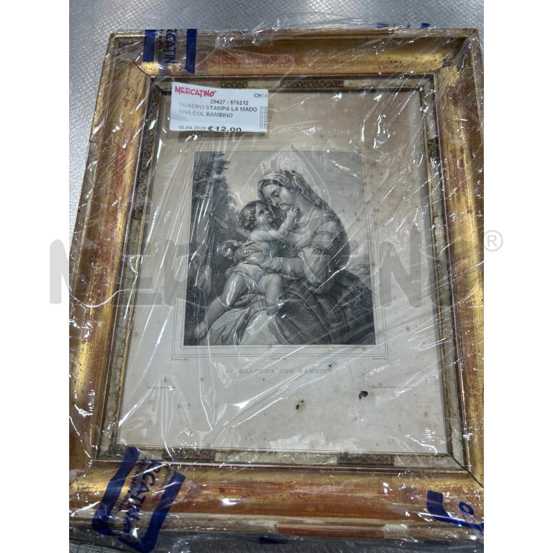 QUADRO STAMPA LA MADONNA COL BAMBINO | Mercatino dell'Usato San giovanni teatino 1
