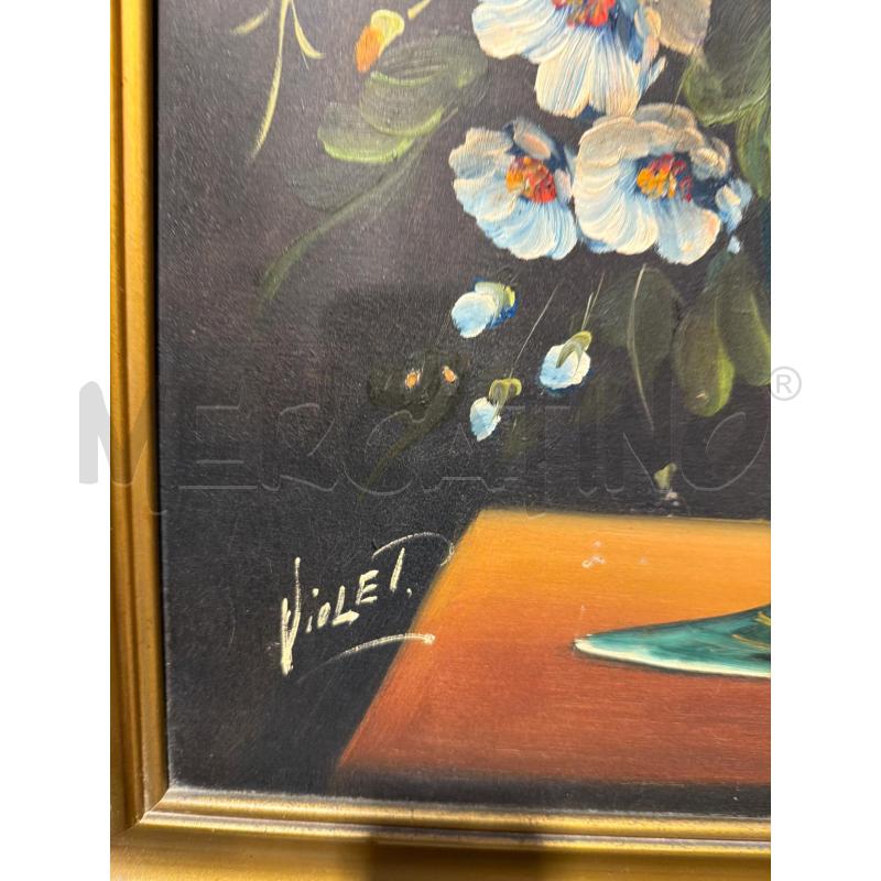 QUADRO VASO FIORI CORNICE DORATA 90X70CM | Mercatino dell'Usato San giovanni teatino 2