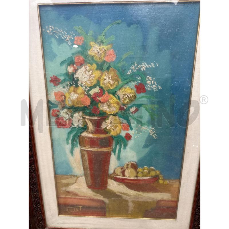 QUADRO VASO FIORI SFONDO AZZURRO | Mercatino dell'Usato San giovanni teatino 2