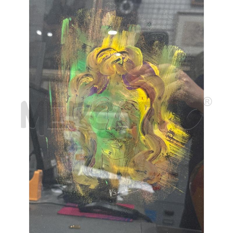 QUADRO VOLTO DONNA SFONDO VERDE | Mercatino dell'Usato San giovanni teatino 1
