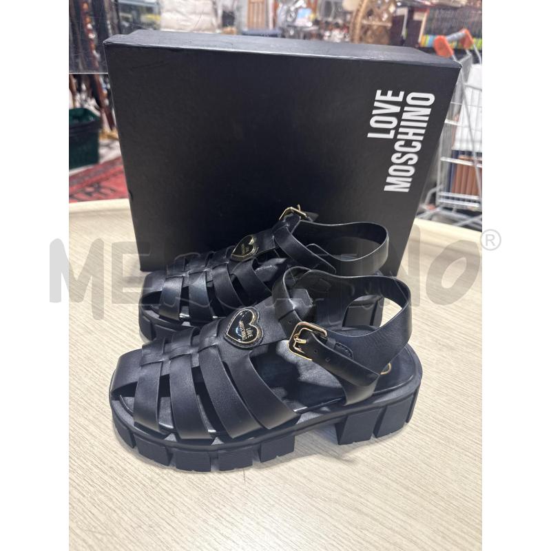 SANDALI DONNA LOVE MOSCHINO NERI TG38 | Mercatino dell'Usato San giovanni teatino 1