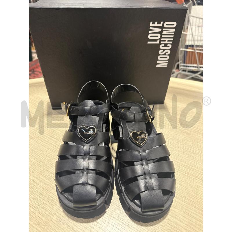 SANDALI DONNA LOVE MOSCHINO NERI TG38 | Mercatino dell'Usato San giovanni teatino 2