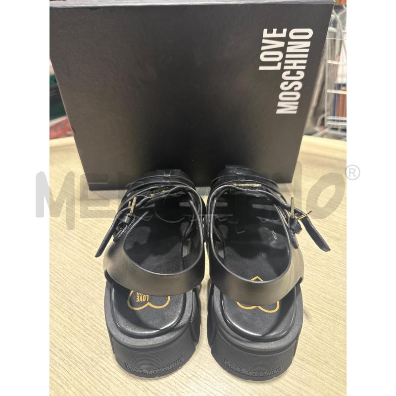 SANDALI DONNA LOVE MOSCHINO NERI TG38 | Mercatino dell'Usato San giovanni teatino 3