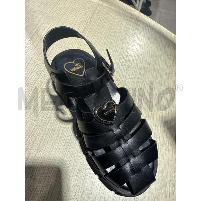 SANDALI DONNA LOVE MOSCHINO NERI TG38 | Mercatino dell'Usato San giovanni teatino 4
