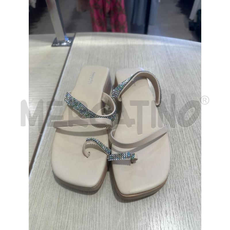 SANDALI DONNA PATRIZIA PEPE PANNA STRASS  | Mercatino dell'Usato San giovanni teatino 2