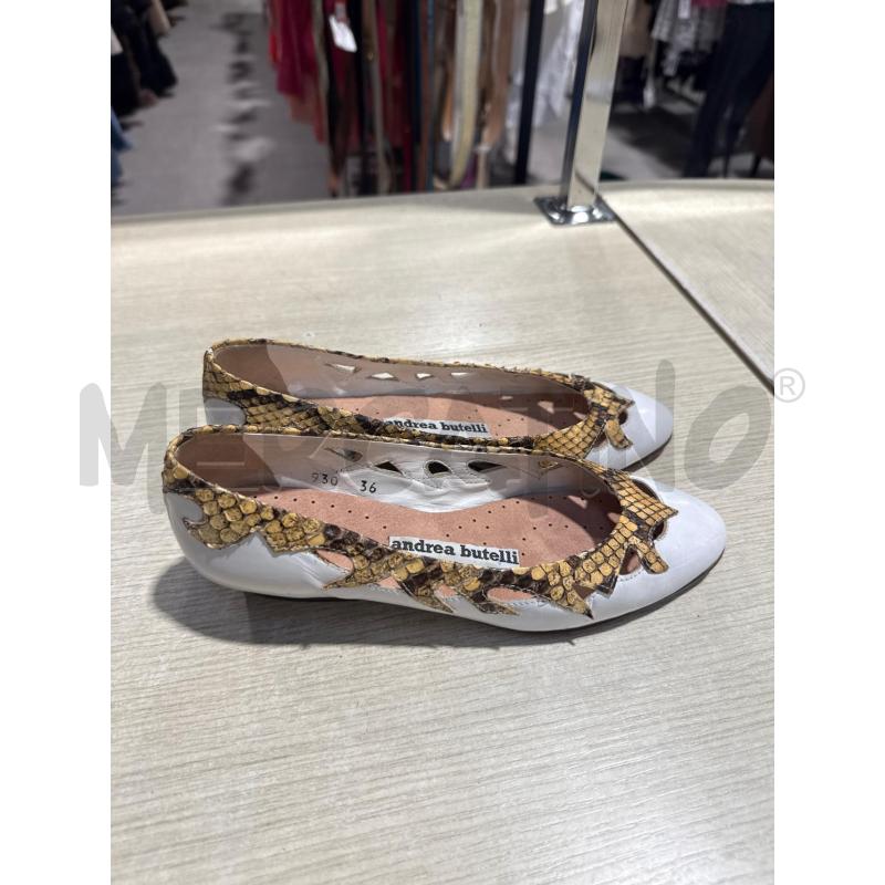 SCARPE DONNA ANDREA BUTELLI BIANCHE RETTILE | Mercatino dell'Usato San giovanni teatino 1