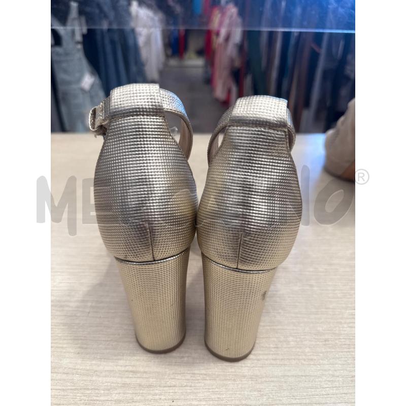 SCARPE DONNA APEPAZZA DORATE SANDALO TACCO GROSSO  | Mercatino dell'Usato San giovanni teatino 3