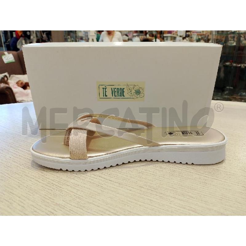 SCARPE DONNA APERTE TE VERDE DORATE | Mercatino dell'Usato San giovanni teatino 1