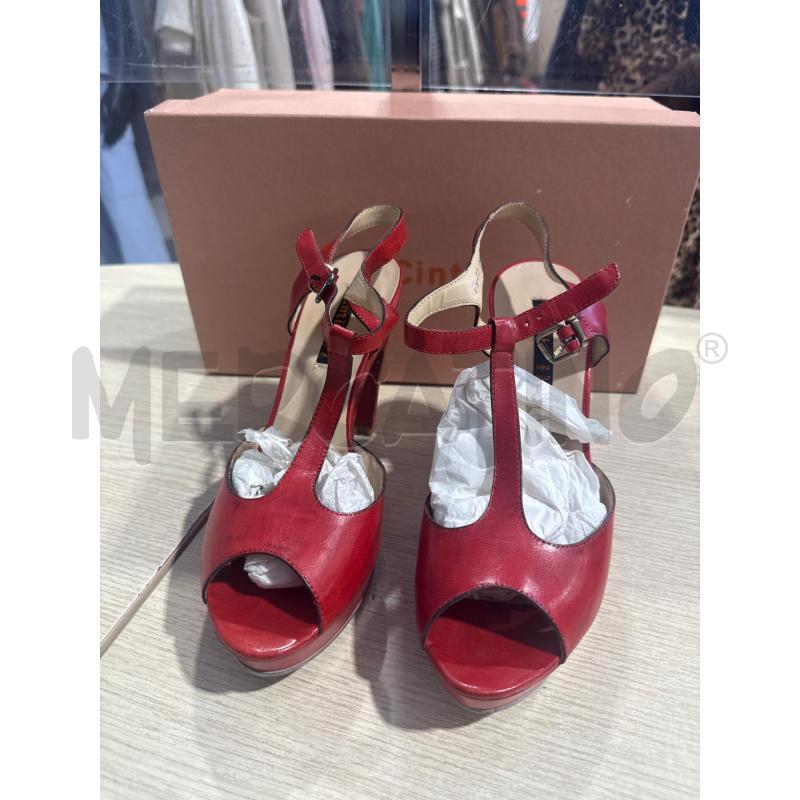 SCARPE DONNA CINTI ROSSE TACCO | Mercatino dell'Usato San giovanni teatino 2