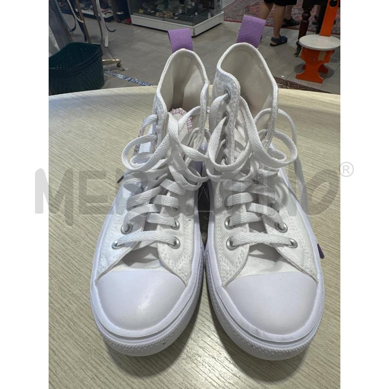 SCARPE DONNA CONCERSE ALL STAR BIANCHE LILLA | Mercatino dell'Usato San giovanni teatino 2