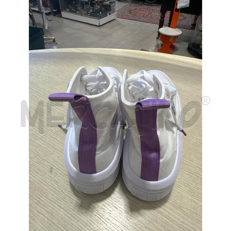 SCARPE DONNA CONCERSE ALL STAR BIANCHE LILLA | Mercatino dell'Usato San giovanni teatino 3