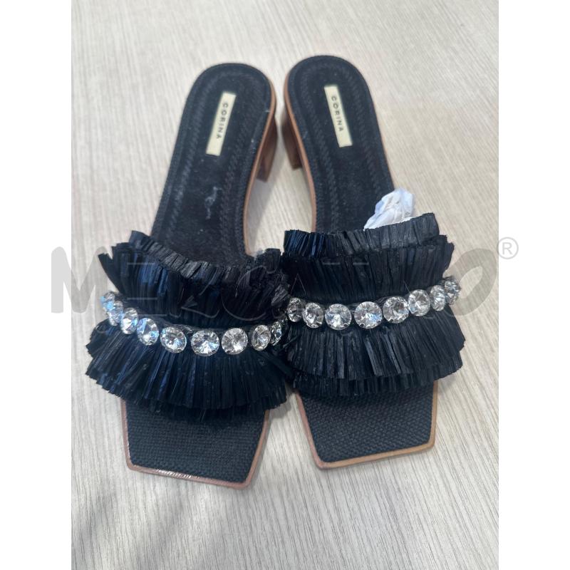 SCARPE DONNA CORINA NERE STRASS FRANGE  | Mercatino dell'Usato San giovanni teatino 2