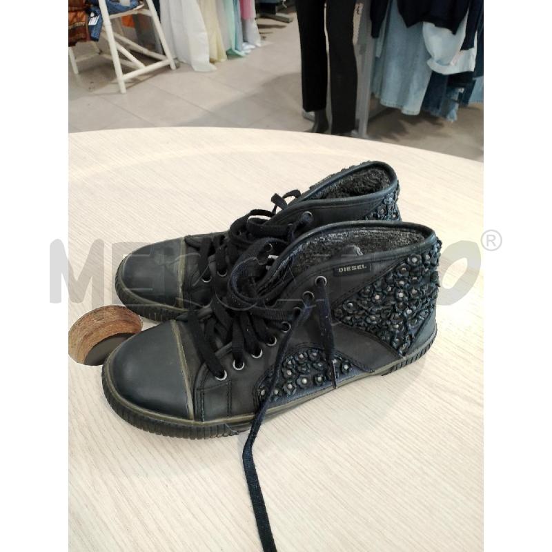 SCARPE DONNA DIESEL NERE FIORELLINI  | Mercatino dell'Usato San giovanni teatino 1