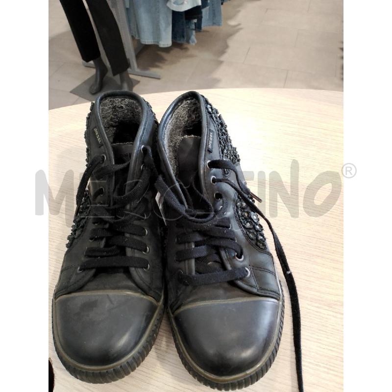 SCARPE DONNA DIESEL NERE FIORELLINI  | Mercatino dell'Usato San giovanni teatino 2