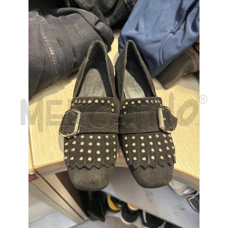 SCARPE DONNA ELVIO ZANON NERE FRANGE BORCHIETTE  | Mercatino dell'Usato San giovanni teatino 2