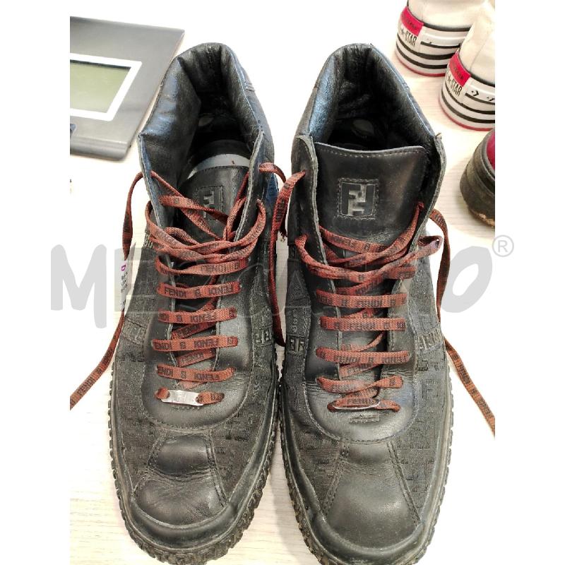 SCARPE DONNA FENDI NERE LACCI MARRONI | Mercatino dell'Usato San giovanni teatino 2