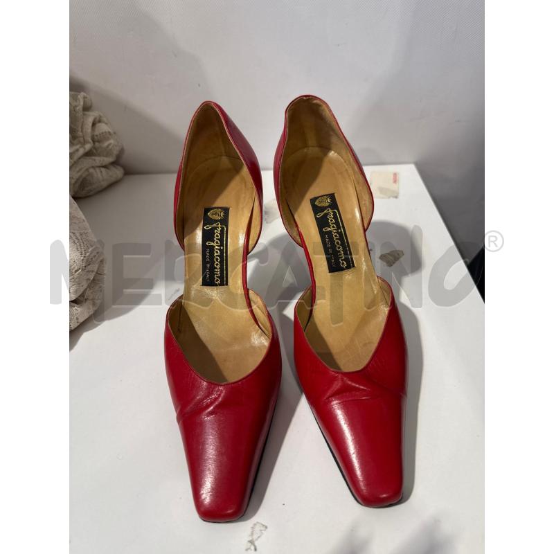 SCARPE DONNA FRAGIACOMO ROSSE TACCO  | Mercatino dell'Usato San giovanni teatino 2