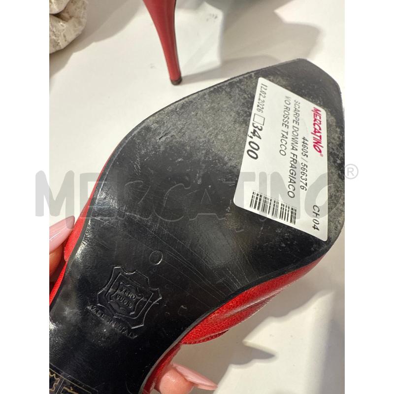 SCARPE DONNA FRAGIACOMO ROSSE TACCO  | Mercatino dell'Usato San giovanni teatino 4