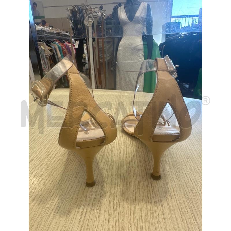 SCARPE DONNA GIORGIO ARMANI BEIGE TACCO CINTURINO TRASPARENTE TG 38 | Mercatino dell'Usato San giovanni teatino 3
