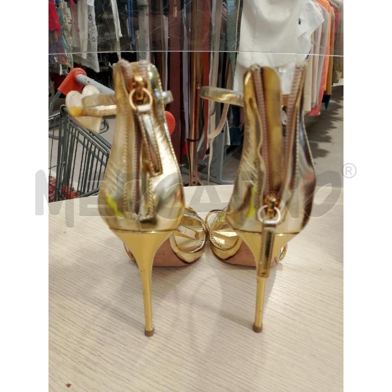 SCARPE DONNA GIUSEPPE ZANOTTI DORATE TACCO CUORI | Mercatino dell'Usato San giovanni teatino 3