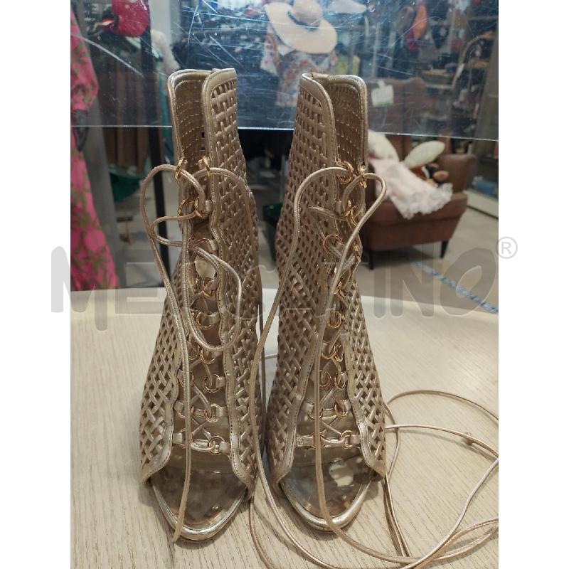 SCARPE DONNA GIUSEPPE ZANOTTI RETE DORATE TACCO | Mercatino dell'Usato San giovanni teatino 2