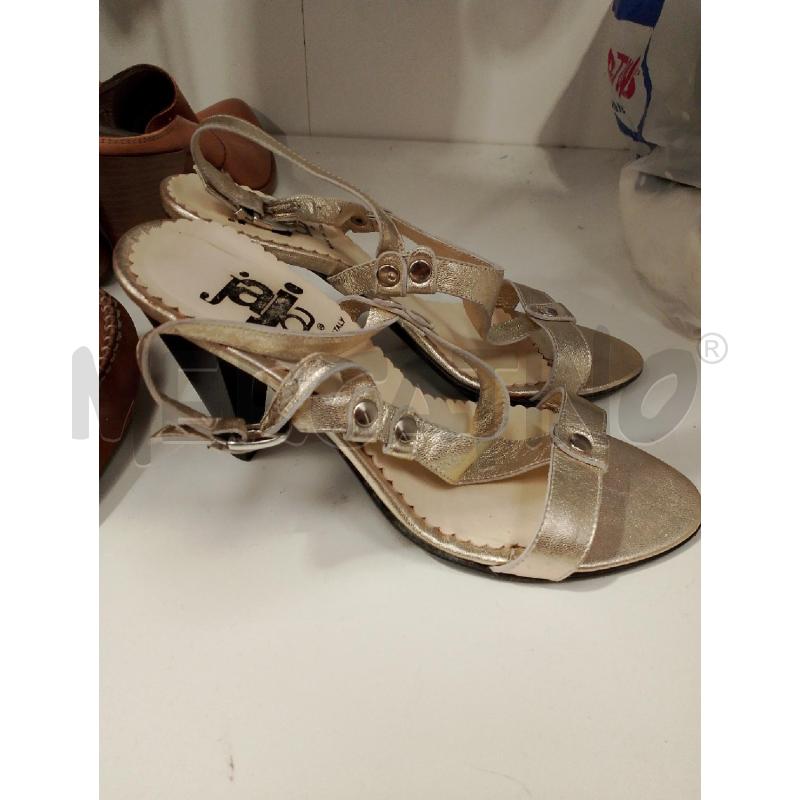SCARPE DONNA JAJA DORATE TACCO SANDALO | Mercatino dell'Usato San giovanni teatino 1