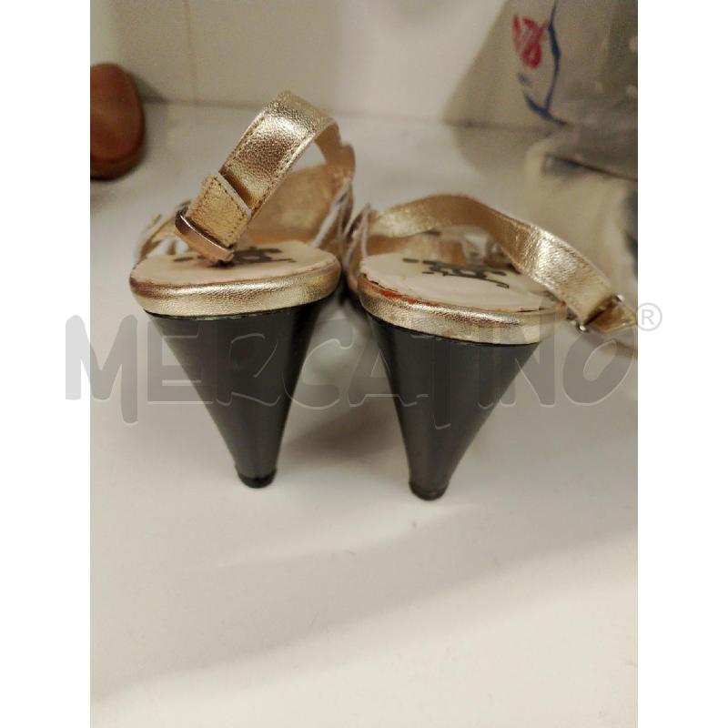SCARPE DONNA JAJA DORATE TACCO SANDALO | Mercatino dell'Usato San giovanni teatino 3