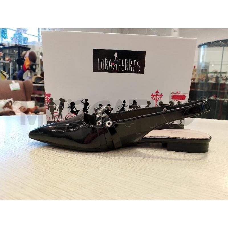 SCARPE DONNA LORA FERRIES NERE LUCIDE | Mercatino dell'Usato San giovanni teatino 1
