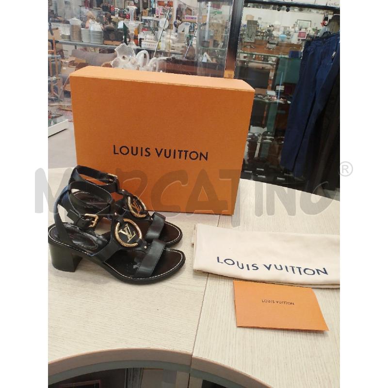 SCARPE DONNA LOUIS VUITTON NERE FIBIA DORATA TACCO | Mercatino dell'Usato San giovanni teatino 1