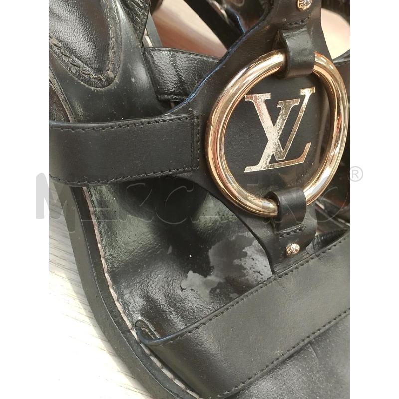 SCARPE DONNA LOUIS VUITTON NERE FIBIA DORATA TACCO | Mercatino dell'Usato San giovanni teatino 4