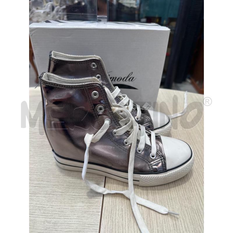 SCARPE DONNA MIMODA SATINATE ARGENTATE  | Mercatino dell'Usato San giovanni teatino 1