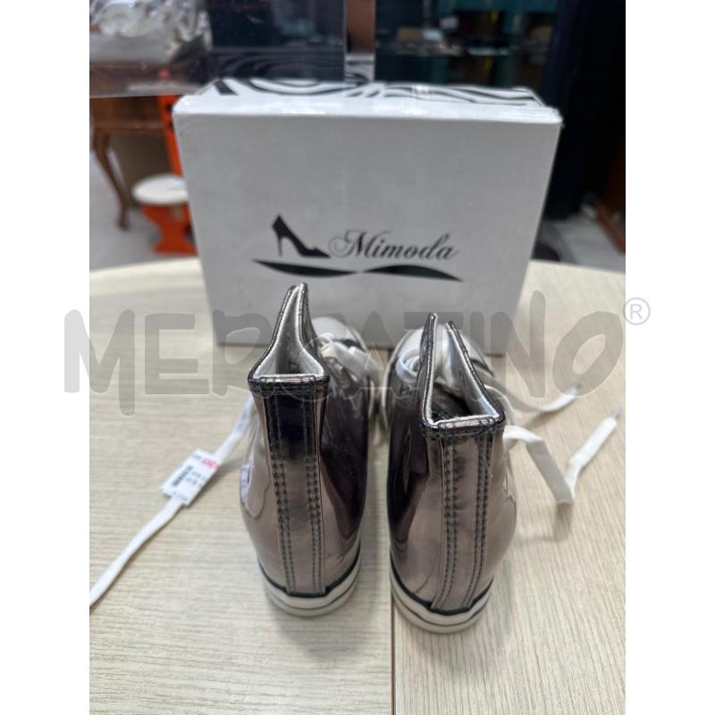SCARPE DONNA MIMODA SATINATE ARGENTATE  | Mercatino dell'Usato San giovanni teatino 3